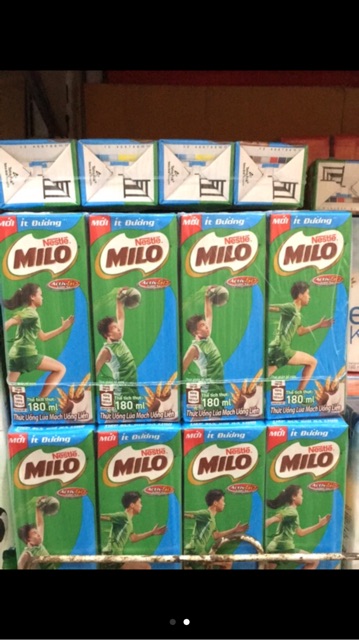 Set 2 Lốc Sữa Lúa Mạch Milo vỉ 4 hộp x 180ml