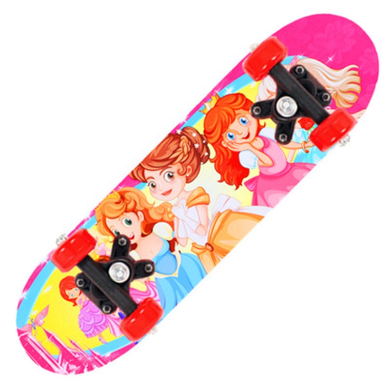 Ván Trượt Skateboard Thể Thao Cho Bé Gỗ Phong Ép 7 Lớp Hoạt Hình