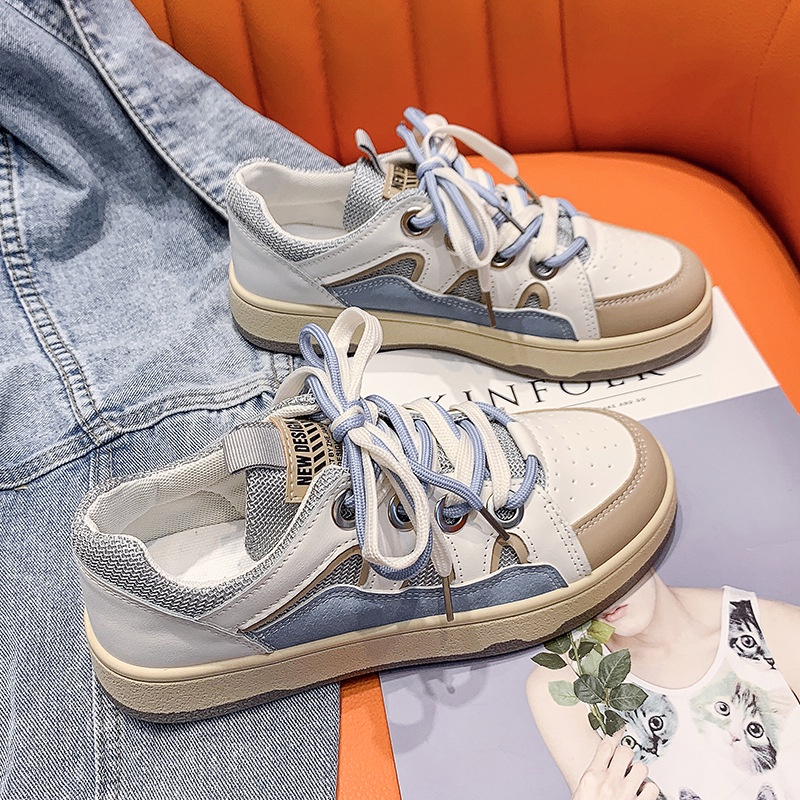 Giày IELGY đế phẳng buộc dây đơn giản thời trang dễ phối đồ