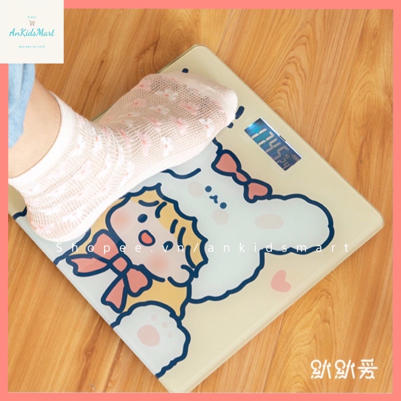 Cân điện tử/ Cân sức khoẻ hoạ tiết hoạt hình dễ thương/ Cân gia đình