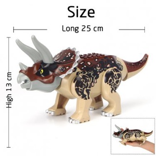 Bộ 4 con khủng long lắp ráp cỡ đại dài 30cm