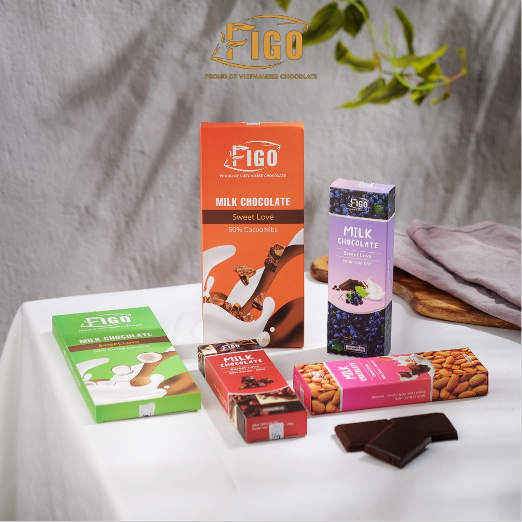 [Giao hoả tốc HCM] Combo 2 Hộp socola sữa 50g mix vị và 3 hộp Socola sữa 20g mix vị 20g FIGO, ĐỒ ĂN VẶT NỘI ĐỊA VIỆT NAM
