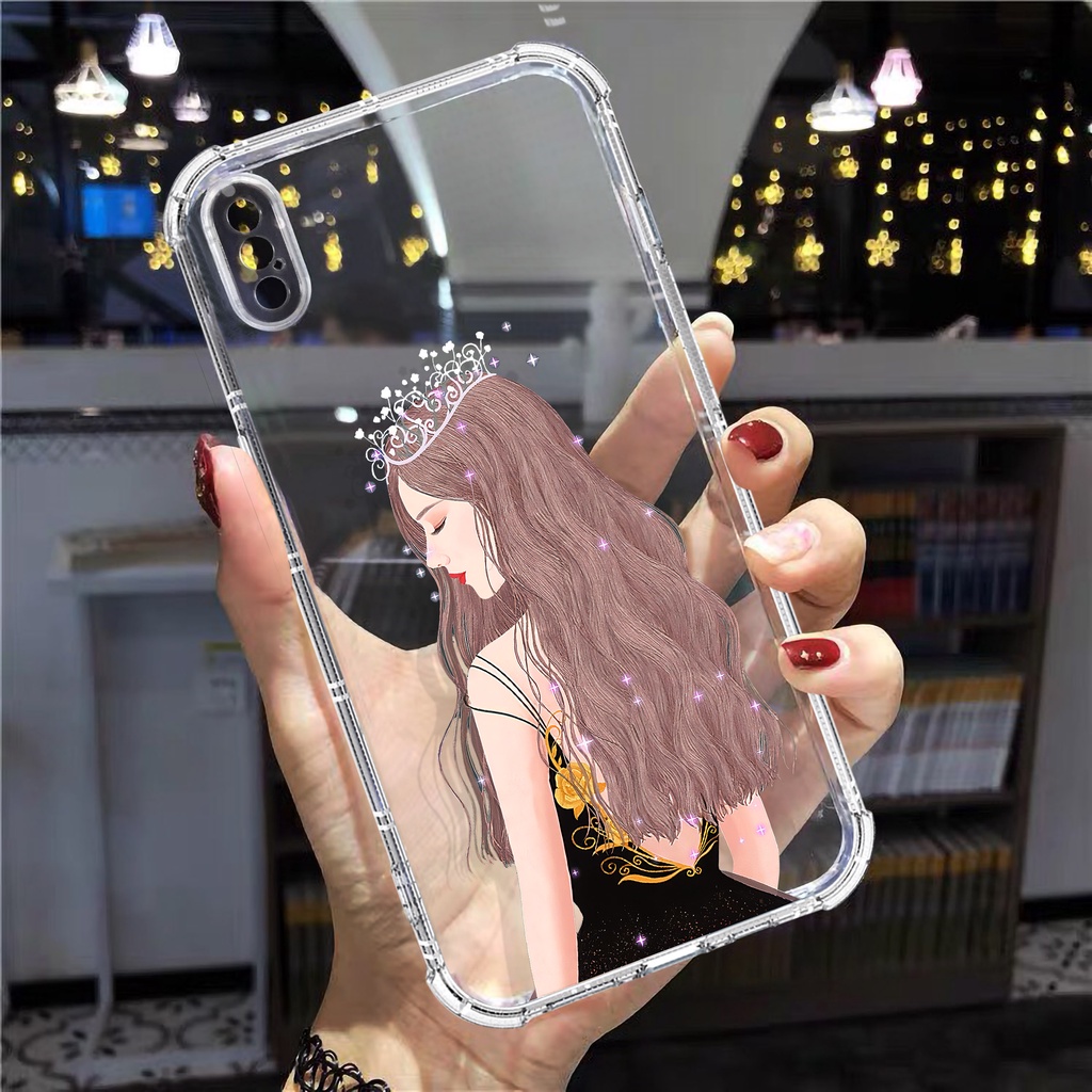 Ốp lưng iphone chống sốc baby girl viền vuông cho iphone 11 13 pro max 12 14 pro max plus mini x r s max 6 s 7 8 plus