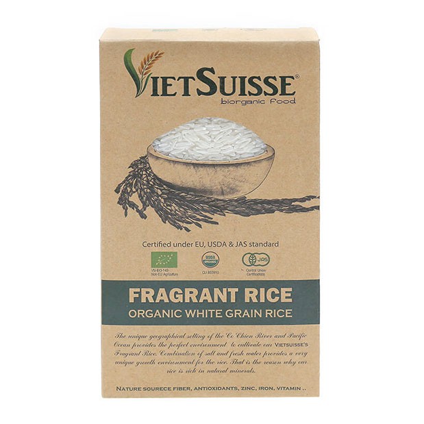 Gạo trắng hữu cơ Vietsuisse 1kg