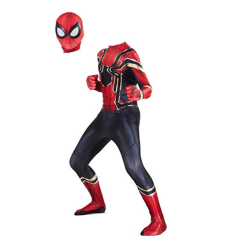 Spider-Man Homecoming Iron Spiderman Superher Jumpsuit Cosplay Costume Suit