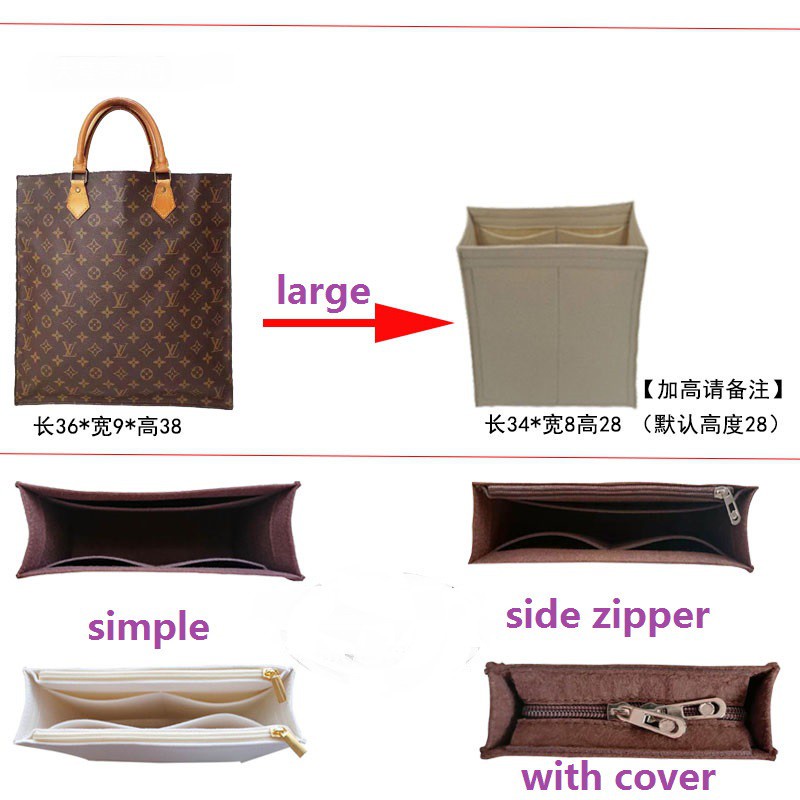 Túi trong túi phụ kiện túi cặp  lv petit sac plat  multi pocket bag organizer insert