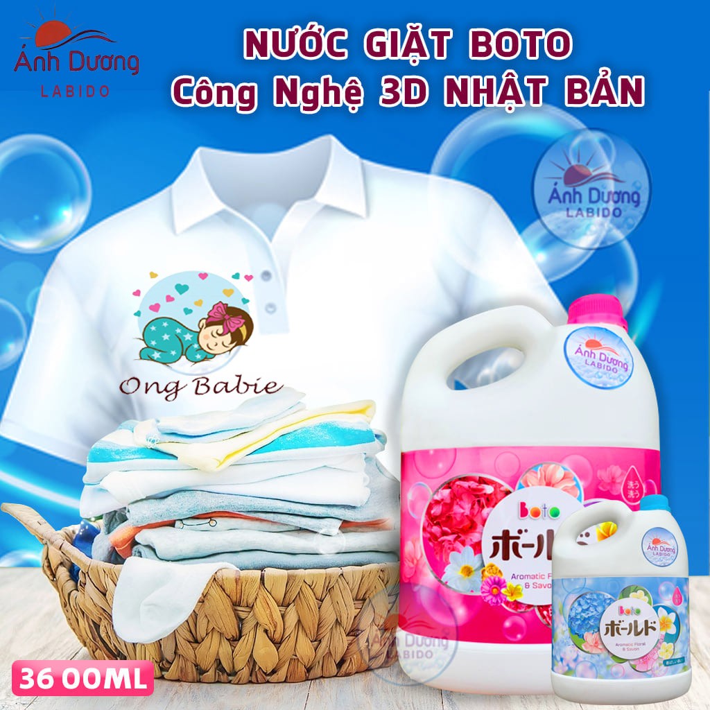 [XẢ KHO] NƯỚC GIẶT BOTO ÁNH DƯƠNG CÔNG NGHỆ NHẬT BẢN, CAN 3,6L