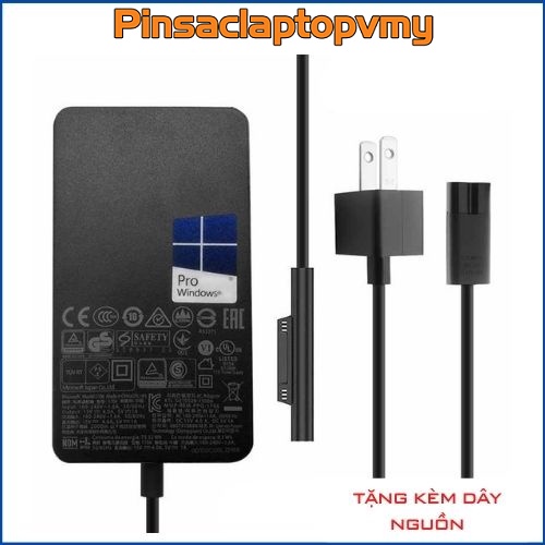 Sạc Surface 15v-4a 65W Pro 4 M3 Microsoft Hub ProPlus Studio Laptogo Book 1625 1724 1796 1800 MS19 sạc zin