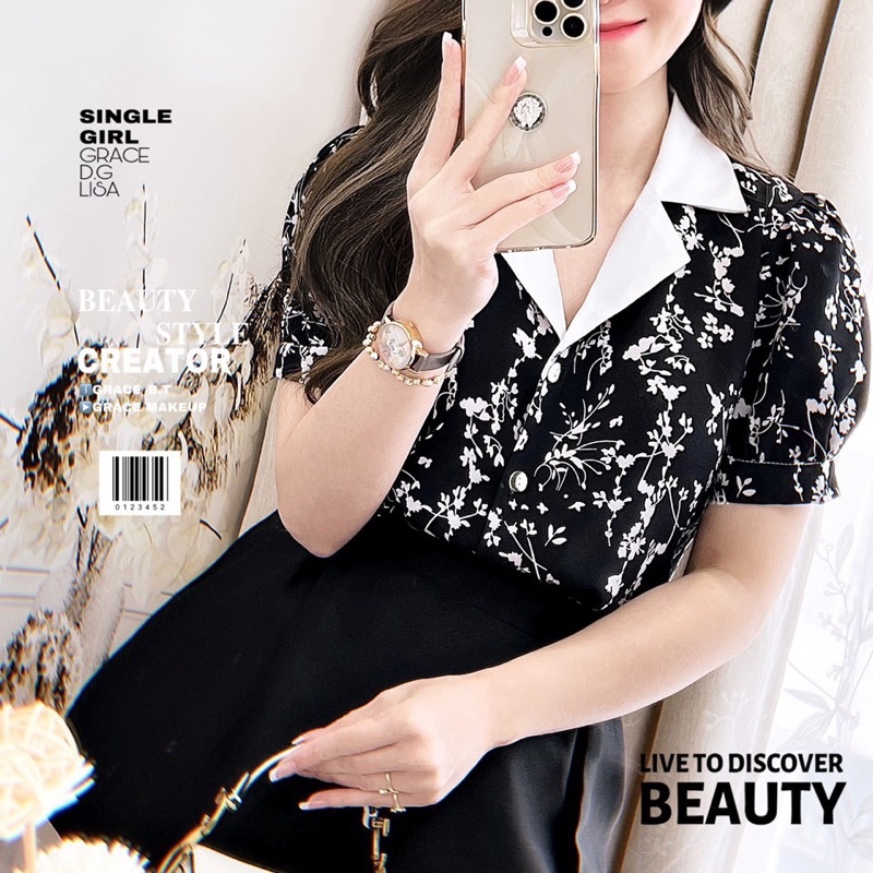 Áo sơ mi cổ vét G426 có bigsize chất đẹp kiểu dáng lịch sự sang chảnh - GEM Fashion