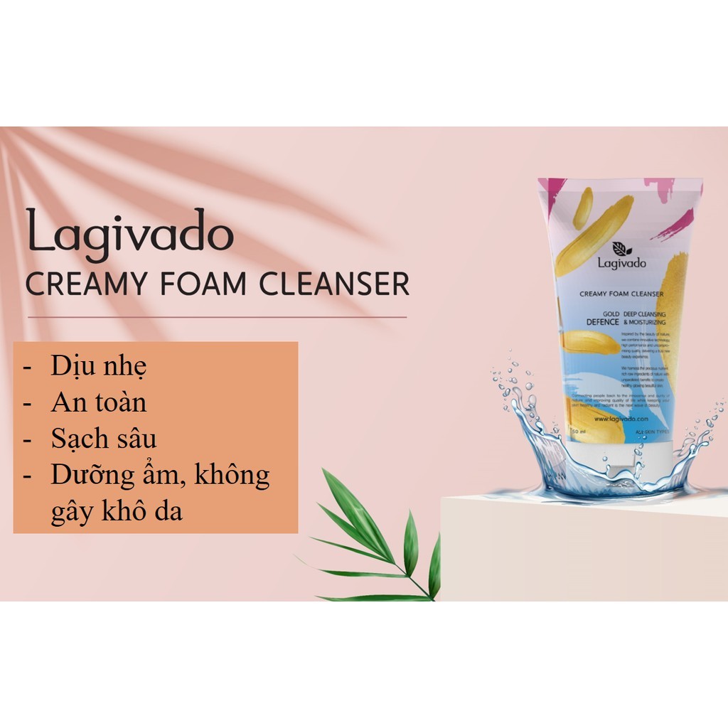 Sữa rửa mặt trắng da không làm khô, căng da dành cho cả da dầu mụn, nhạy cảm Creamy Foam Cleanser 50ml - Katta_LG_019