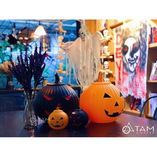 Trái bí ngô trang trí Halloween (Nhựa cứng) TAN