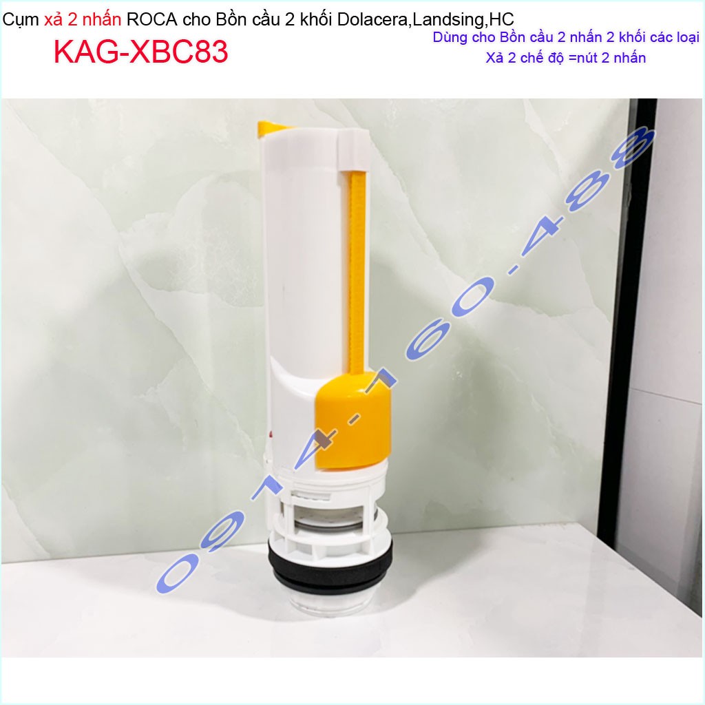 Cụm xả bồn cầu 2 khối Roto KAG-XBC83, cột xả bàn cầu 2 nhấn két rời, xả nước bàn cầu két rời 2 nhấn êm xả tốt