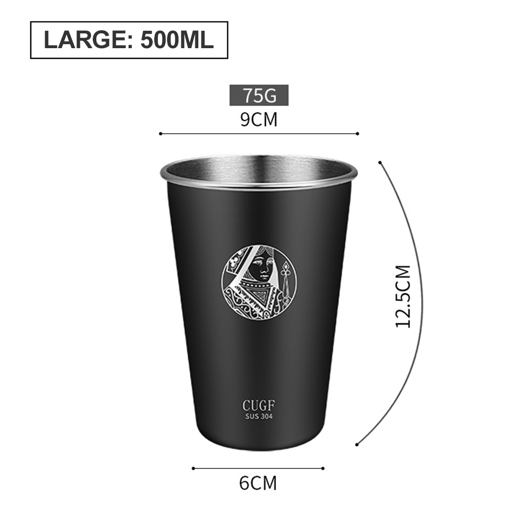Cốc Uống Cà Phê / Bia Giữ Nhiệt Bằng Thép Không Gỉ 304 Một Lớp