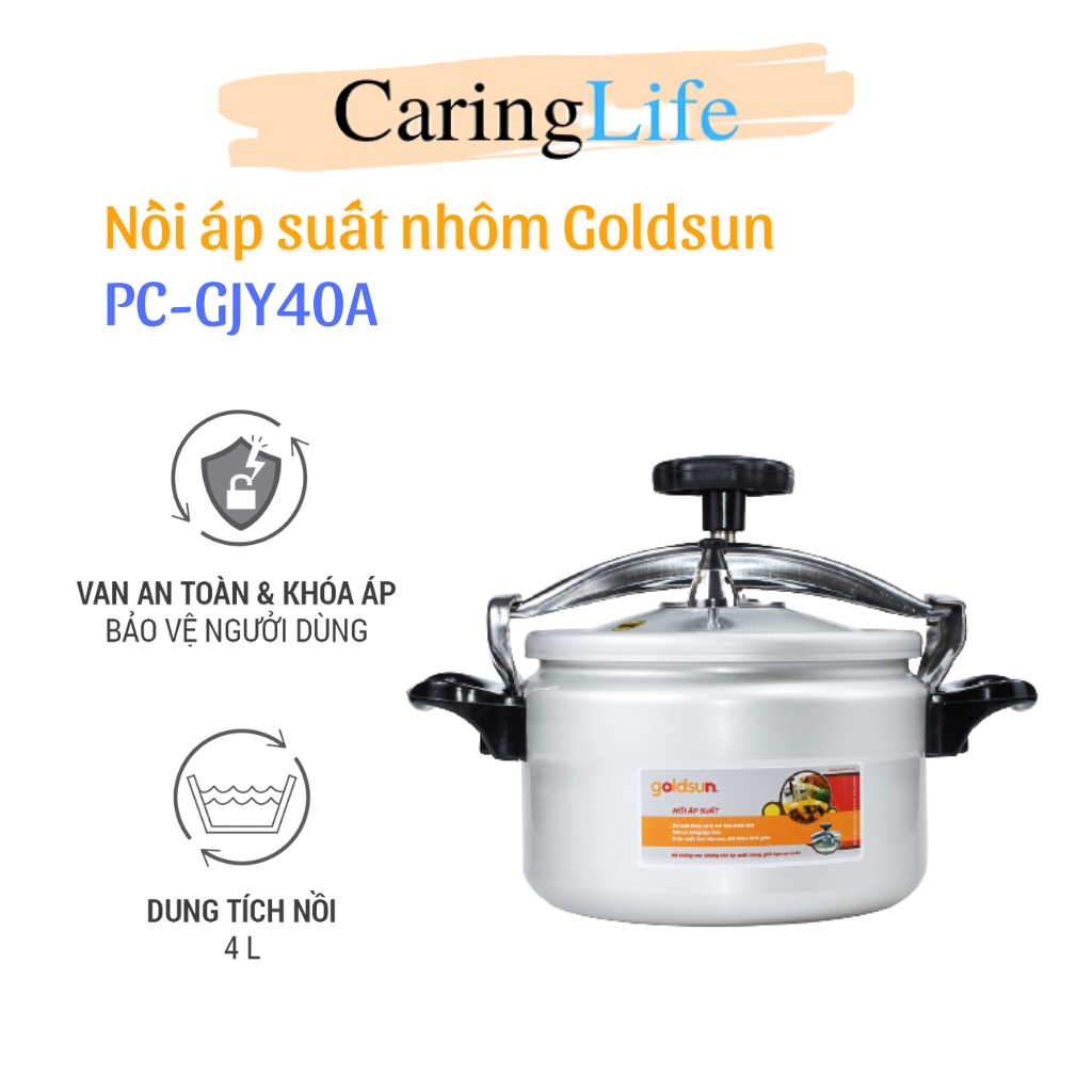 Nồi Áp suất Nhôm GoldSun PC-GJY40A 4 Lít Bảo hành 12 tháng