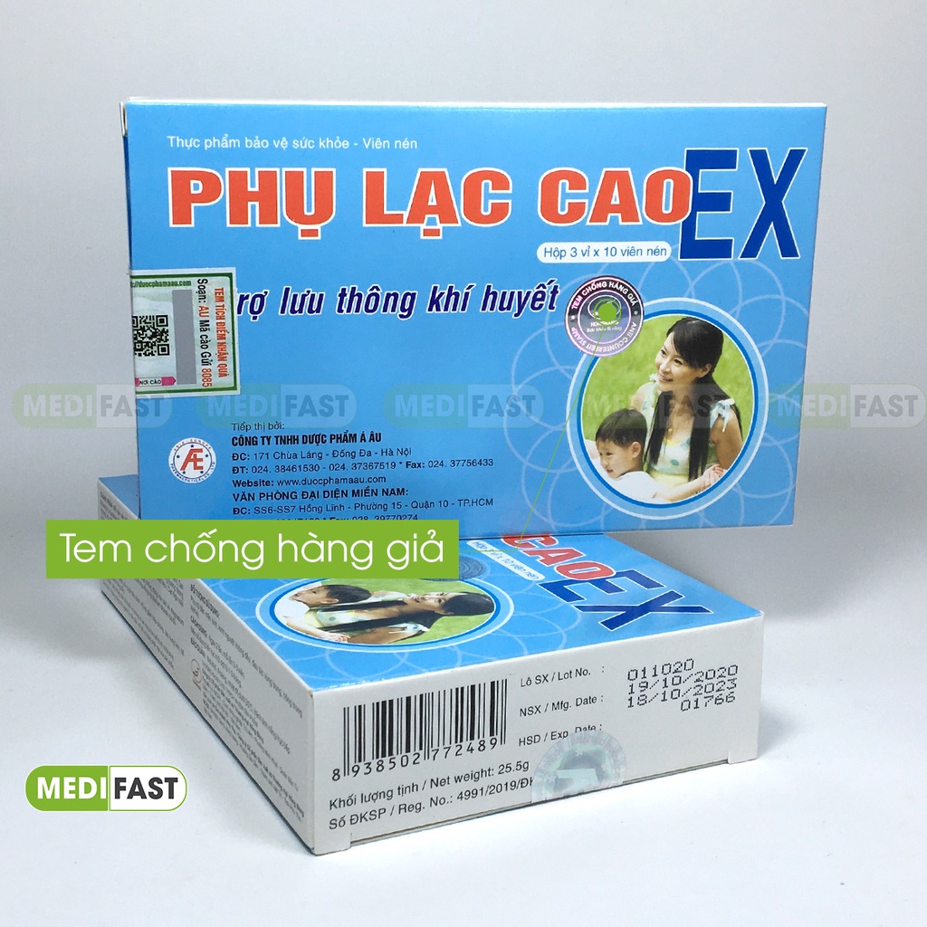 Phụ Lạc Cao Ex - Hộp 30 viên - giúp giảm đau bụng kinh dưới chướng ngực , ổn định chu kì kinh nguyệt - từ thảo dược