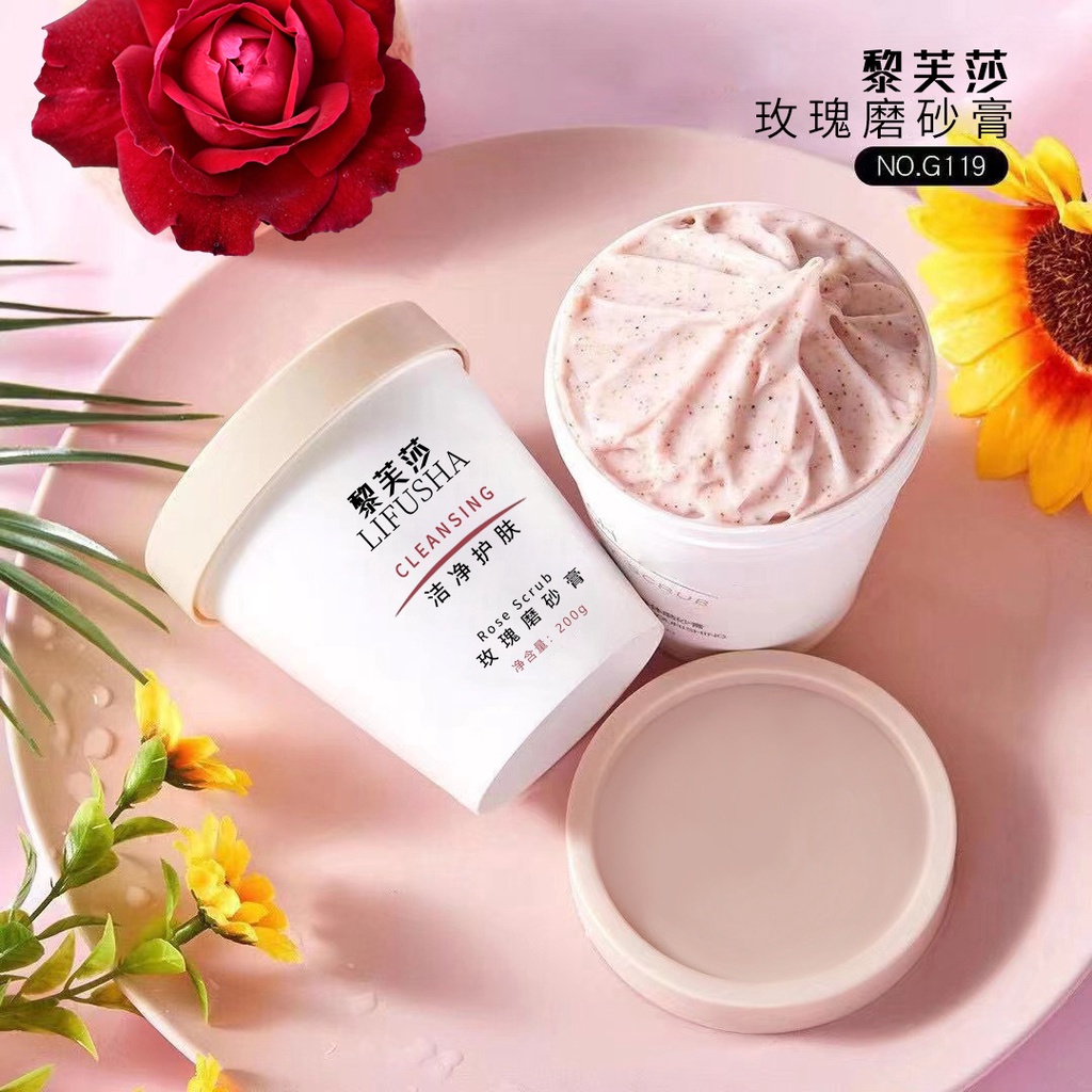 Kem Tẩy Tế Bào Chết Toàn Thân Chiết Xuất Hoa Hồng LIFUSHA - Nội Địa Trung