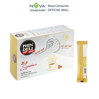 [Combo 2 hộp] Cà Phê Hòa Tan PhinDeli 3in1 Signature (15g x 10 gói x 2 hộp)