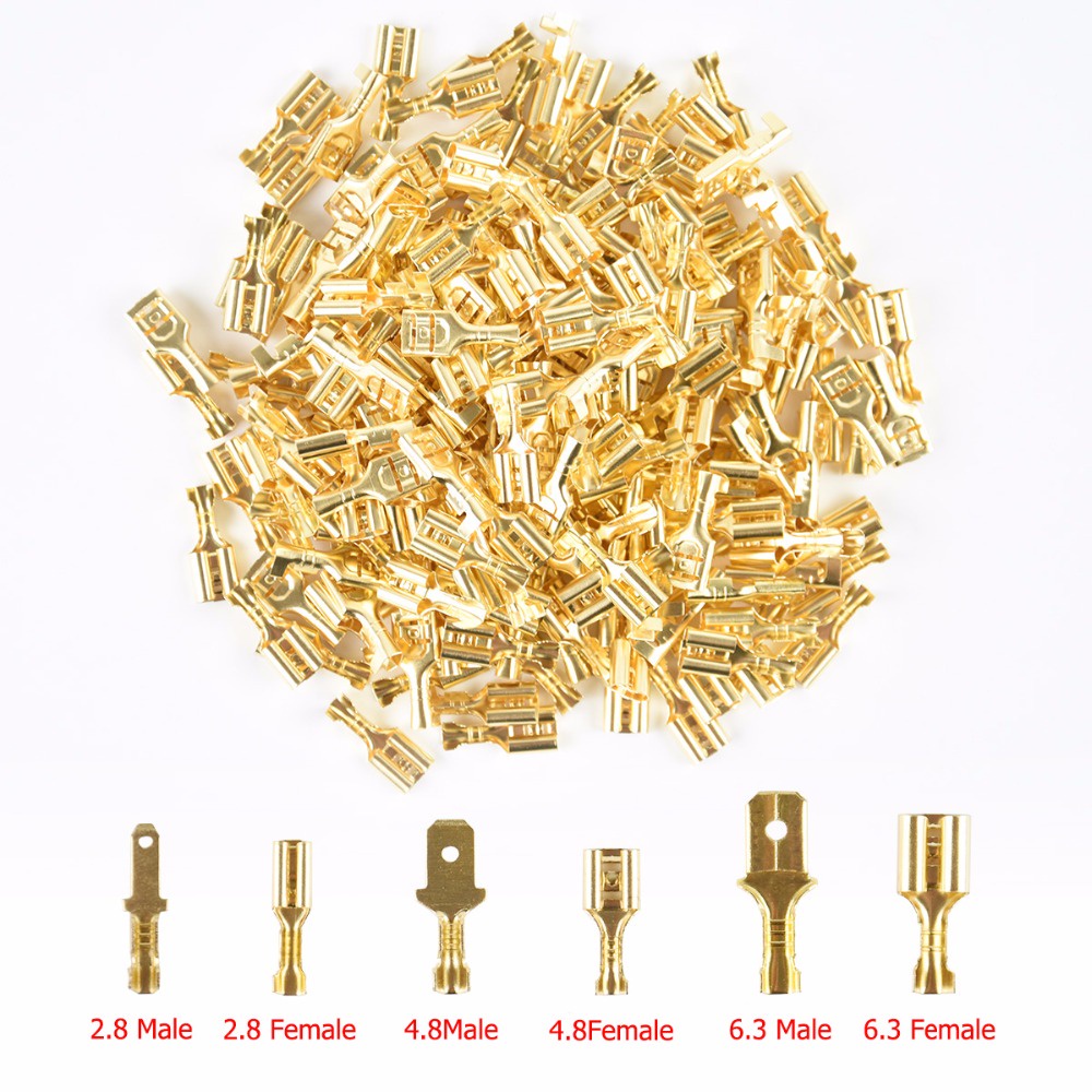 Set 100 Đầu Nối Dây Điện 2.8 / 4.8 / 6.3mm