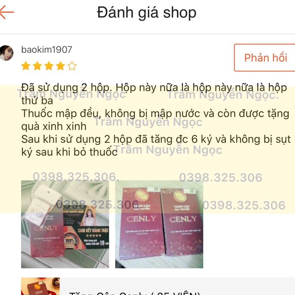 TĂNG CÂN CENLY CHÍNH HÃNG 15 VIÊN Thảo dược tăng cân cho người gầy lâu năm lờn thuốc, phù hợp mọi cơ địa