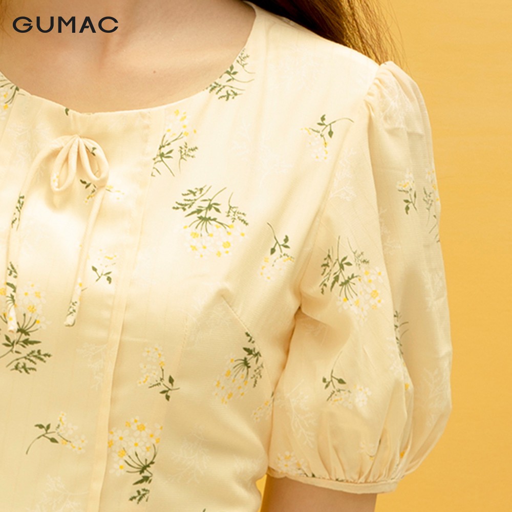 [Mã WAGU12 giảm 20% tối đa 50k đơn 150k] Đầm hoa tay phồng chun DA1090 GUMAC | BigBuy360 - bigbuy360.vn