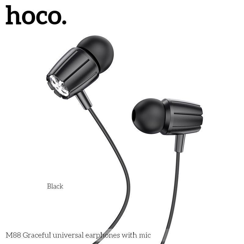 Tai Nghe có dây Hoco M88 Jack cắm 3.5mm có Mic đàm thoại Bas căng - chính hãng