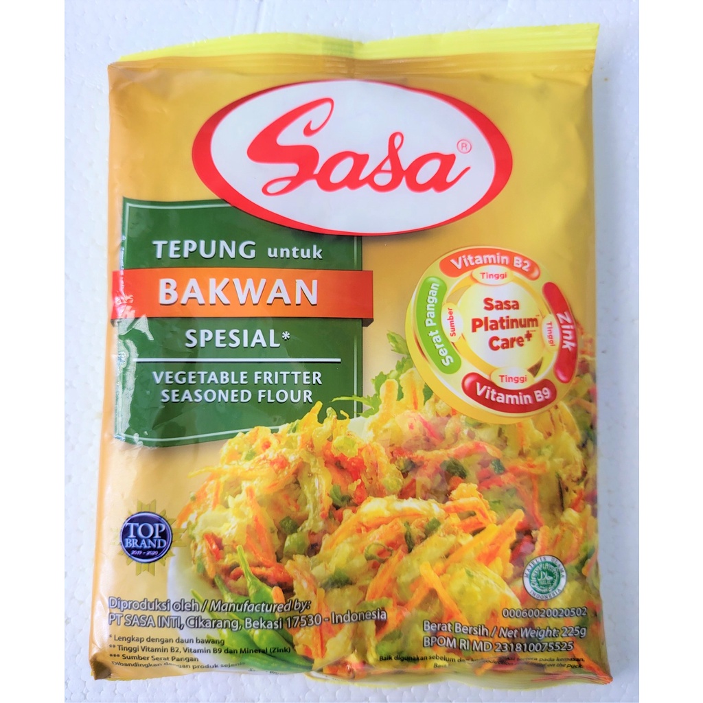 [Gói 225g] BỘT CHIÊN RAU CỦ [Indonesia] SASA Vegetable Fritter Seasoned Flour (halal)