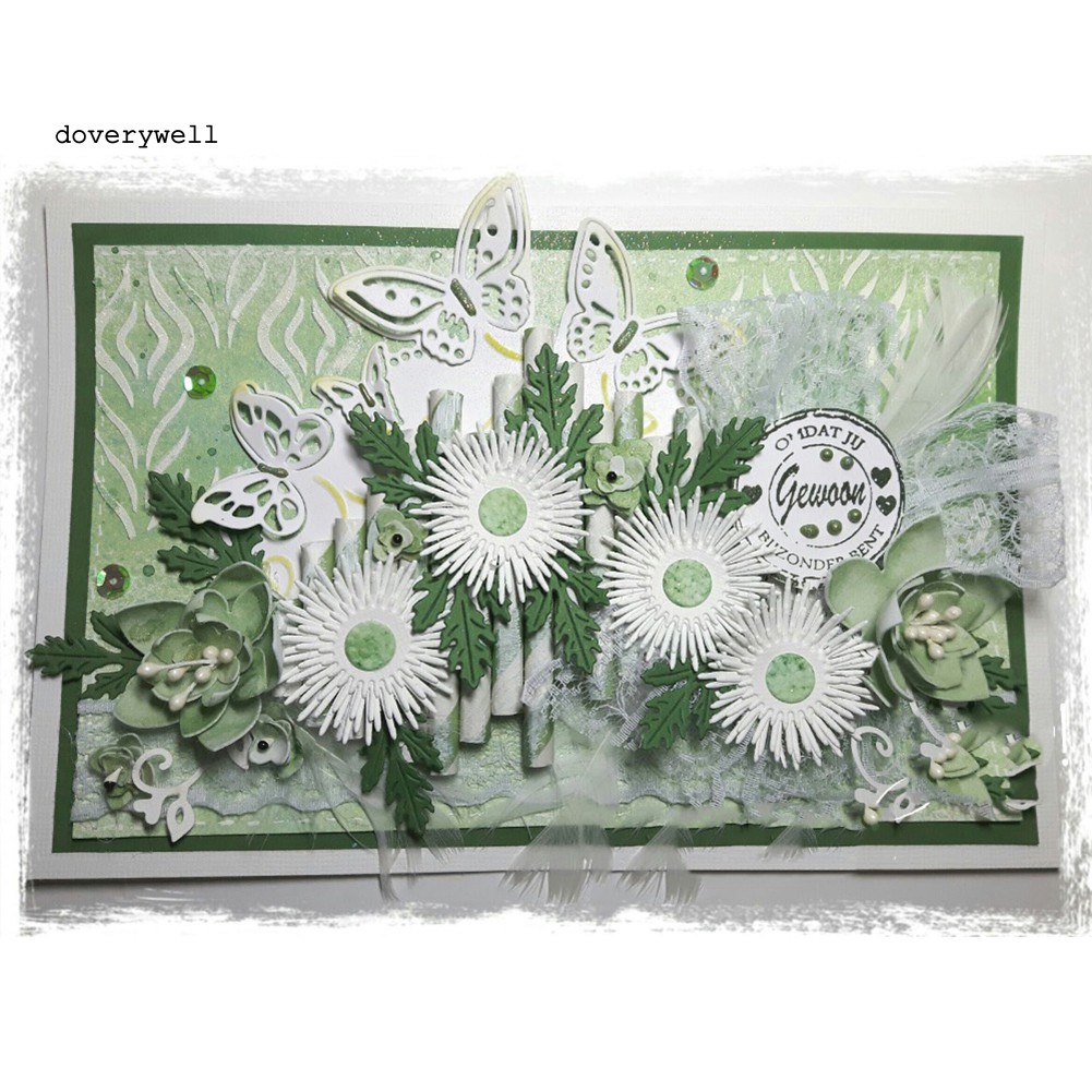 Khuôn Cắt Giấy Làm Từ Kim Loại Hình Hoa Lá Trang Trí Scrapbook