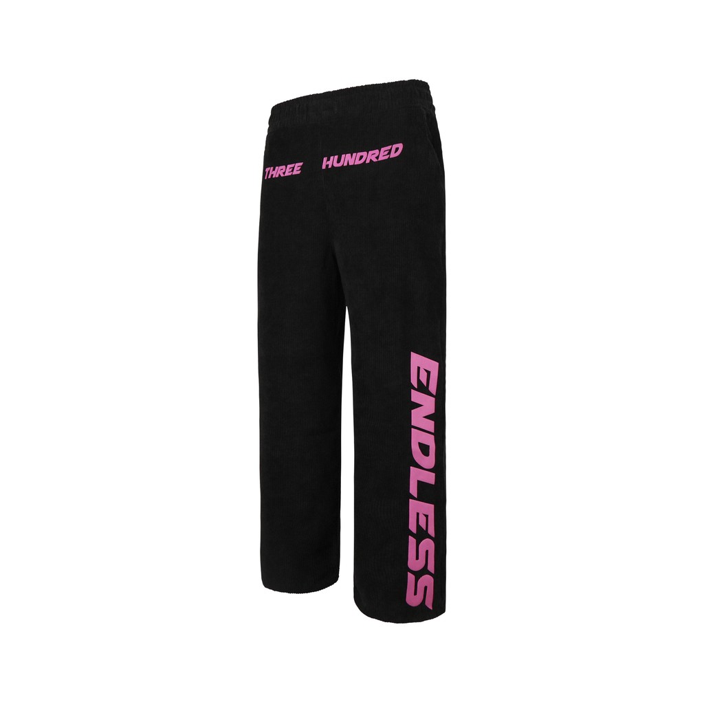 Quần Dài Ống Rộng EndLess Vải Nhung Form Ống Suông Unisex Chất Liệu Ticke Màu Đen