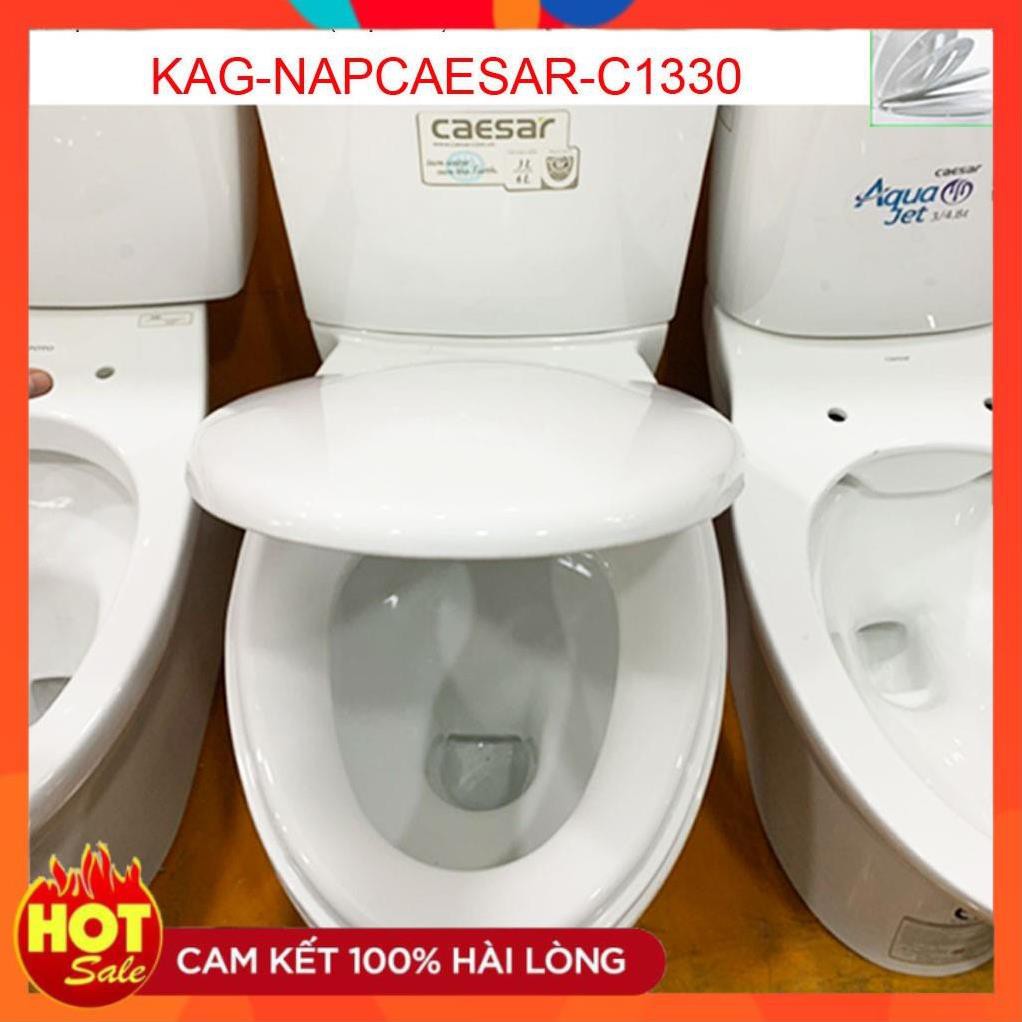 Nắp đậy bồn cầu Caesar C1330, nắp rơi êm bàn cầu 2 khối thân dài inax C504-C702, Viglacer giá tốt chất lượng tốt