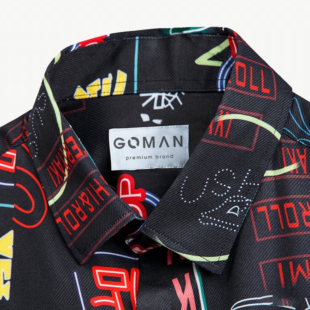 Áo sơ mi nam họa tiết GOMAN vải Lụa thoáng mát, không nhăn form suông SM005 |new arrival 2021| | BigBuy360 - bigbuy360.vn