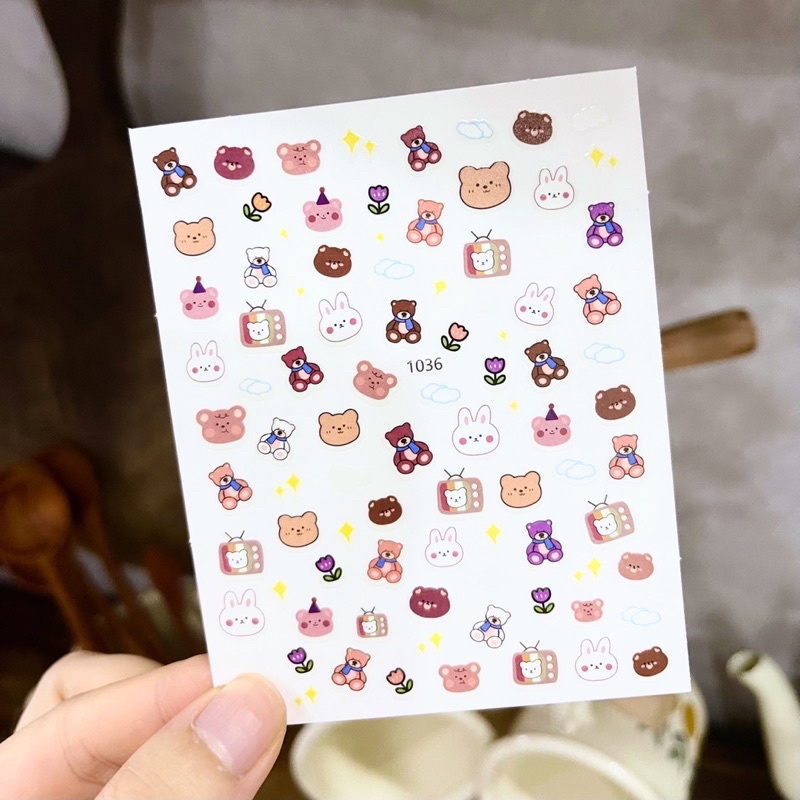 Sticker dễ thương cute dán móng tay, nail