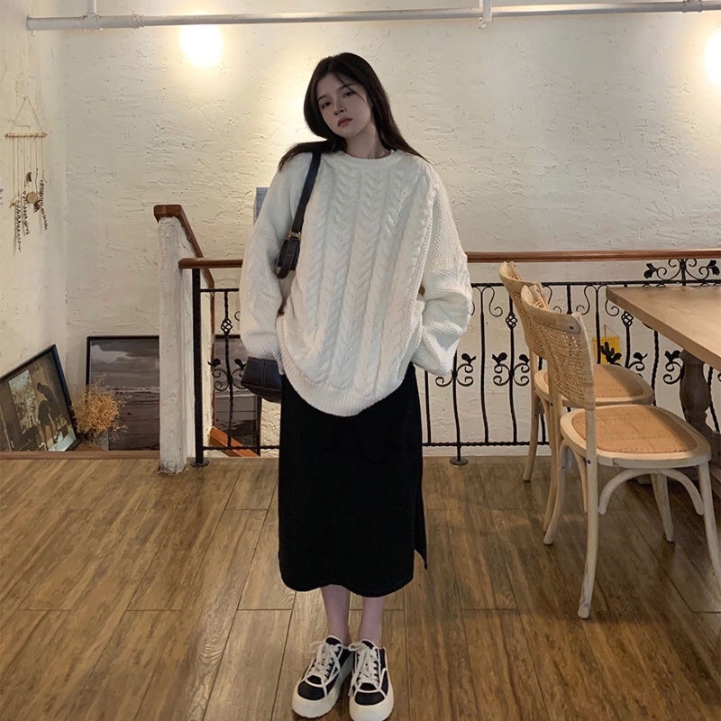 Áo len sweater thu đông 4 màu phong cách ulzzang