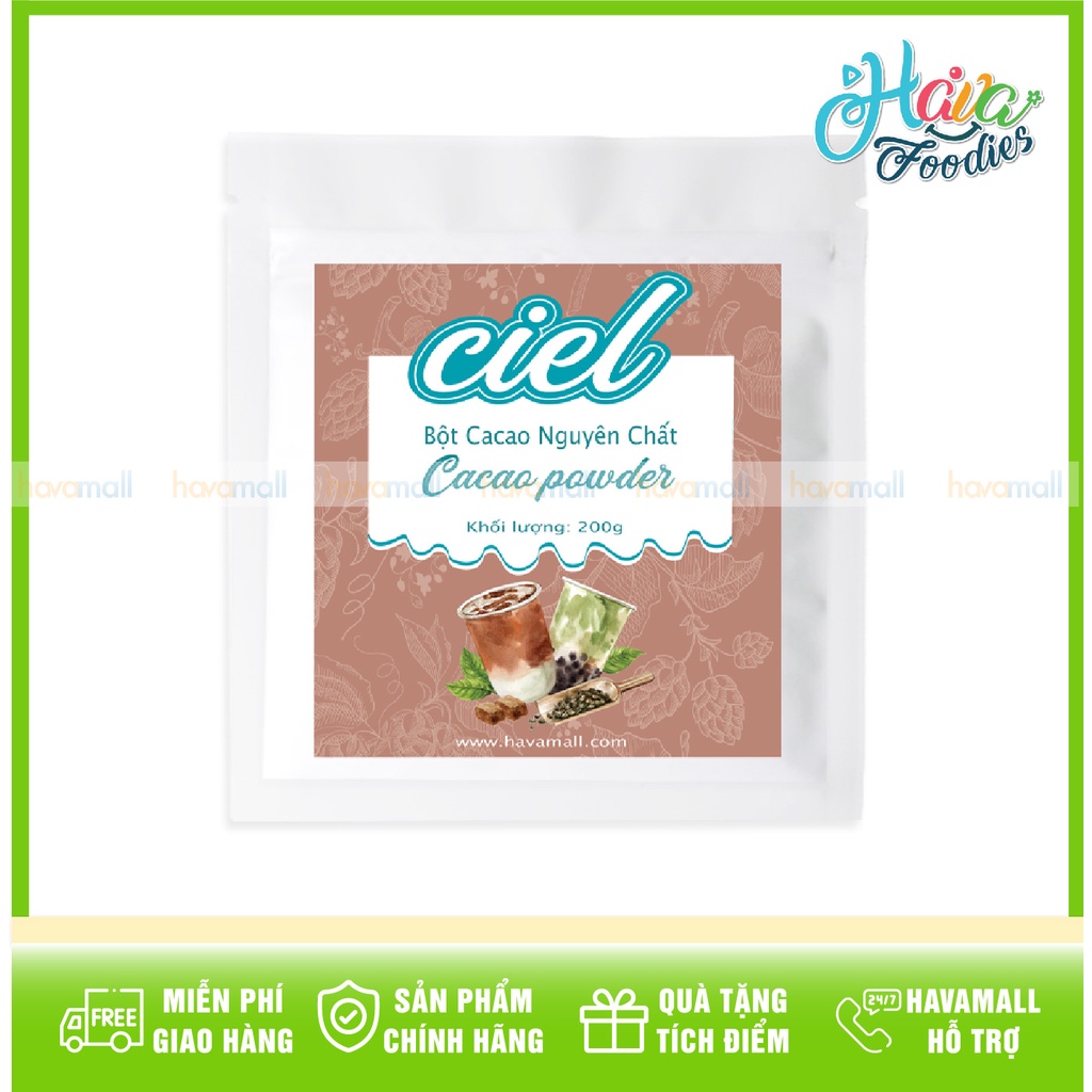 [KÈM CÔNG THỨC] Bột Cacao Nguyên Chất Ciel 200gr – Cocoa Powder