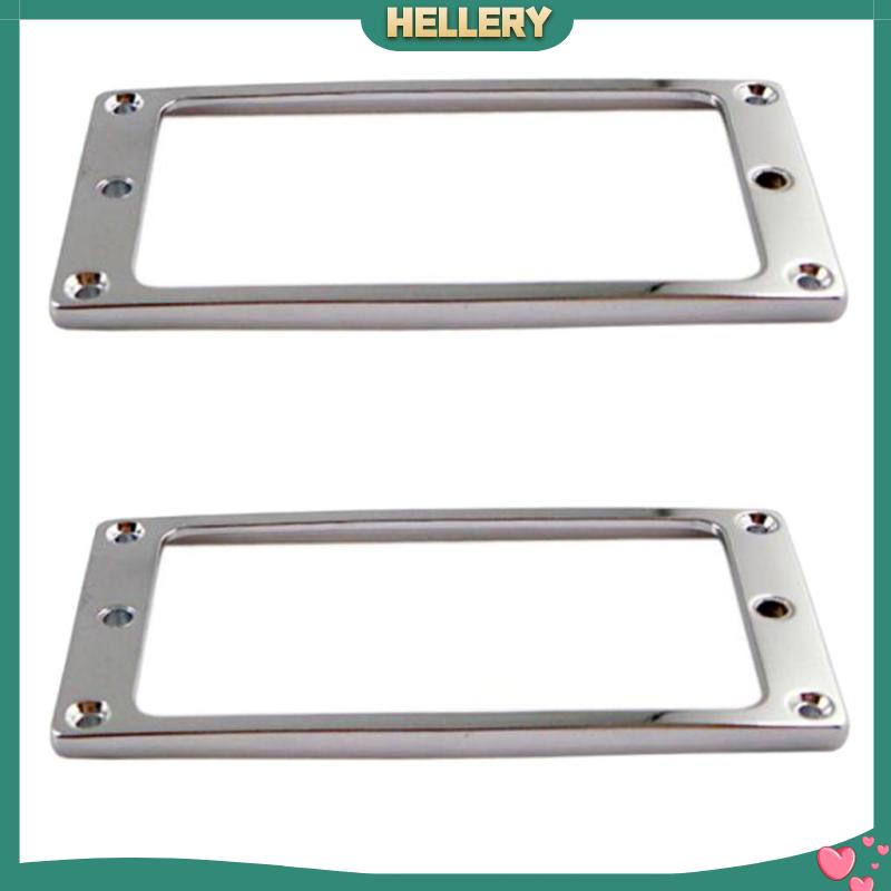Set 2 Khung Pickup Bằng Hợp Kim Kẽm Màu Bạc Kích Thước 4x4mm Chuyên Dụng Cho Đàn Guitar Điện