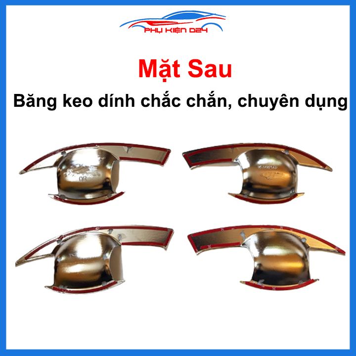 Ốp tay hõm Xpander 2018-2019-2020-2021-2022-2023 mạ crom/nhựa đen/cacbon chống trầy bảo vệ cửa xe ô tô