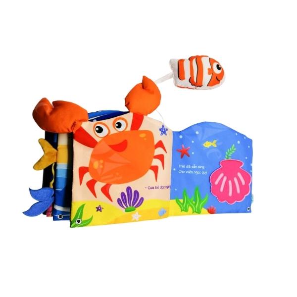 Sách vải trong lòng đại dương - Cùng bé nhận biết động vật, giúp bé phát triển ngôn ngữ Made in Việt Nam