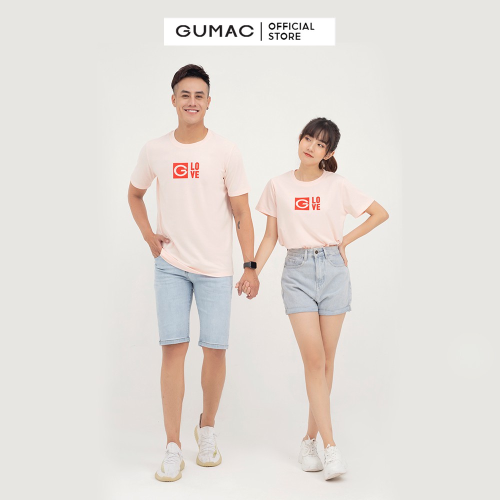 Áo thun nam in chữ G Love GUMAC couple dễ thương ATNB825 | BigBuy360 - bigbuy360.vn