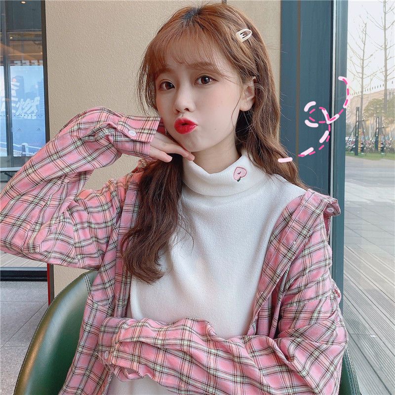 Áo Thun Nữ Vải Lông Cừu Dày Màu Kẹo Ngọt Thời Trang Mới