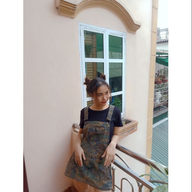 Yếm váy rằn ri Ulzzang trẻ trung