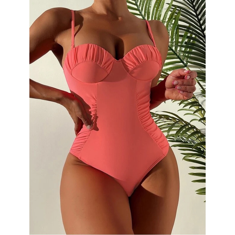 Bikini Nữ Cổ Chữ V Xếp Ly