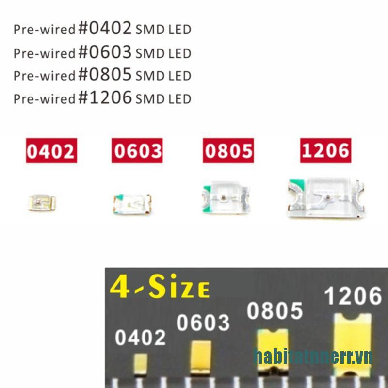 Ht & VN❤Bộ 20 Đèn LED Điốt Trước SMD 0402# 0603# 0805#