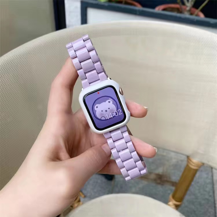 Bộ Dây Đeo + Vỏ Bọc Bằng Nhựa Cho Đồng Hồ Apple Watch 7 6 SE 5 4 3 2 1 Kích Thước 41MM 45MM 42MM 38mm 40mm 44mm 42MM