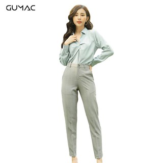 Quần gập lai caro QA337 GUMAC