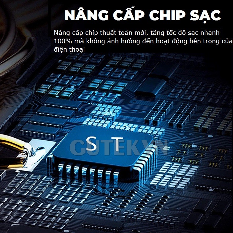 Đế sạc không dây 3 trong 1 sạc nhanh 10w cho IP smart watch tai nghe bluetooth aripods - Gutek BXD-08A