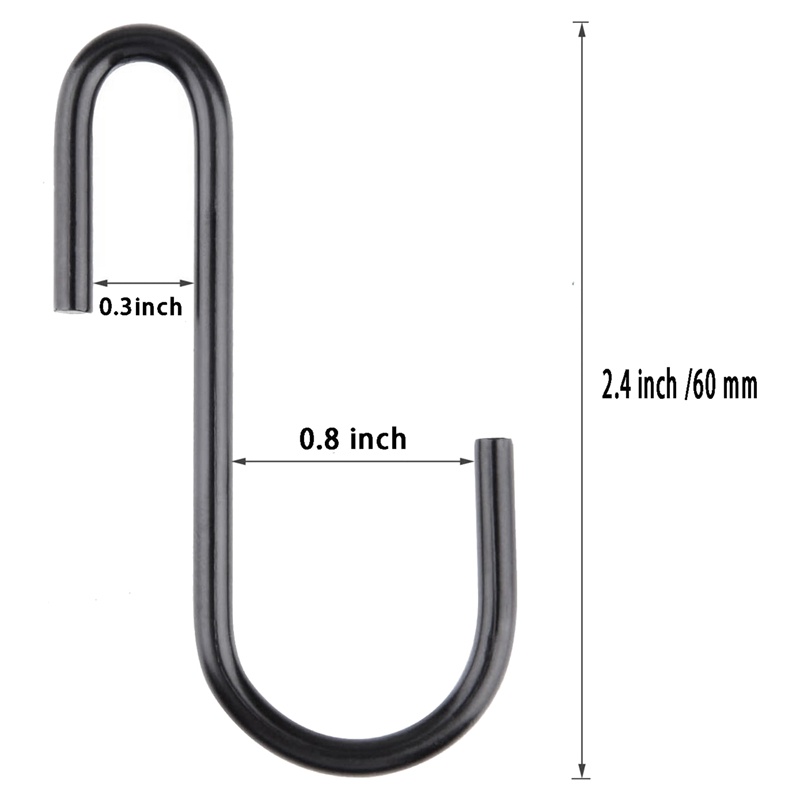 Bộ 40 Móc Treo Quần Áo Hình Chữ S Bằng Kim Loại Tiện Dụng Cho Nhà Bếp / Phòng Tắm