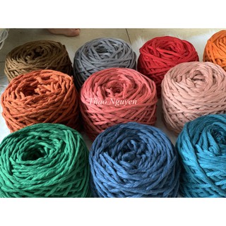 Dây thừng se macrame , dây cotton 3mm  - 1 xoắn  . Nhiều màu sắc