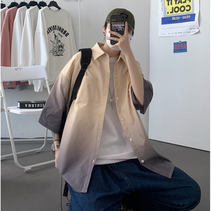Áo Khoác Sơ Mi Dáng Rộng Phối Túi Cá Tính Thời Trang Hàn Quốc Cho Nam Simple Unisexthun Nam Chất KhoáC Gió Thể Thao Nam Nữ Unisex