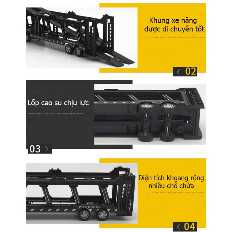 XE ĐẦU KIM LOẠI CHỞ 6 XE HỢP KIM SIÊU NHẸ