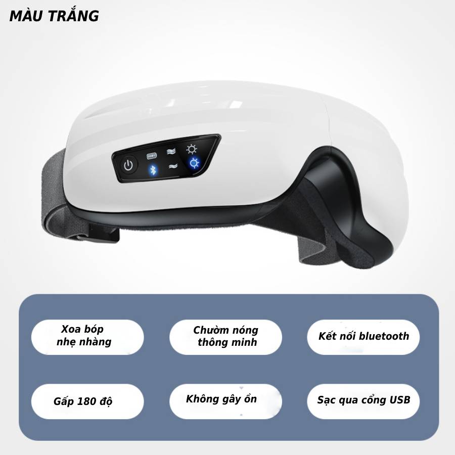 Máy massage mắt 5S thông minh chườm nóng kết hợp bluetooth