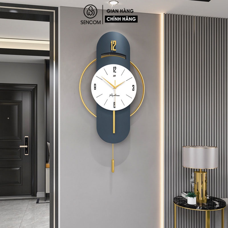 Đồng hồ treo tường nghệ thuật phong cách hiện đại SENCOM decor trang trí nhà cửa mã JT2145-42